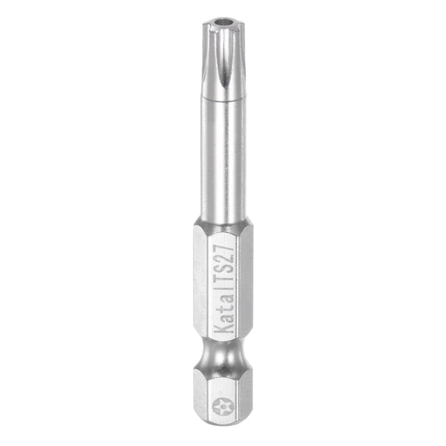 T27 Magnético Seguridad Estrella 5 Puntos Torx Destornillador brocas 1/4" Hexagonal Vástago 2" Longitud