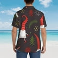 thumbnail image 4 of Kll Men'S Hawaiian Shirt Short Sleeve Button Down Beach Shirts-Cute Christmas Gnomes, 4 of 7