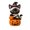 E, variant on Halloween Resin Figurine Ornament, Standing Black Cat Pumpkin Statue, Mini Spooky Tabletop Decor For Home Fall Party Mantel Display