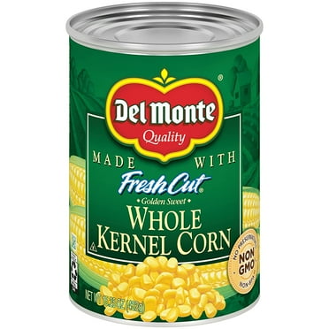 DEL MONTE FRESH CUT Golden Sweet Whole Kernel Corn, Canned Vegetables, 15.25 oz Can (Pack of 2)