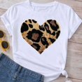 thumbnail image 1 of RWJDXD T-Shirt à Manches Courtes Col Rond pour Femmes, Motif Amour, Mode Décontractée, Respirant, Été 2024, 1 of 7