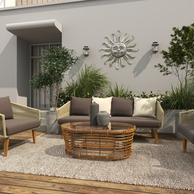 Woven outdoor couch sale