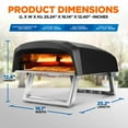 thumbnail image 2 of NutriChef Portable Outdoor Gas Pizza Oven - Foldable Feet, Adjustable Heat Control Dial, Includes Burner, Stone & Regulator w/ Hose, Cooks 12" Pizza in 60 Seconds, 2 of 9