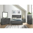 thumbnail image 2 of Lexicon Beechnut Contemporary Raised Panel Wood Queen Bed in Gray, 2 of 5