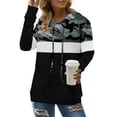 thumbnail image 3 of KISSMODA Color Block Blouses hoodie Sweatshirts for Women Crewneck Casual Long Sleeve Shirts Tunic Tops, 3 of 6