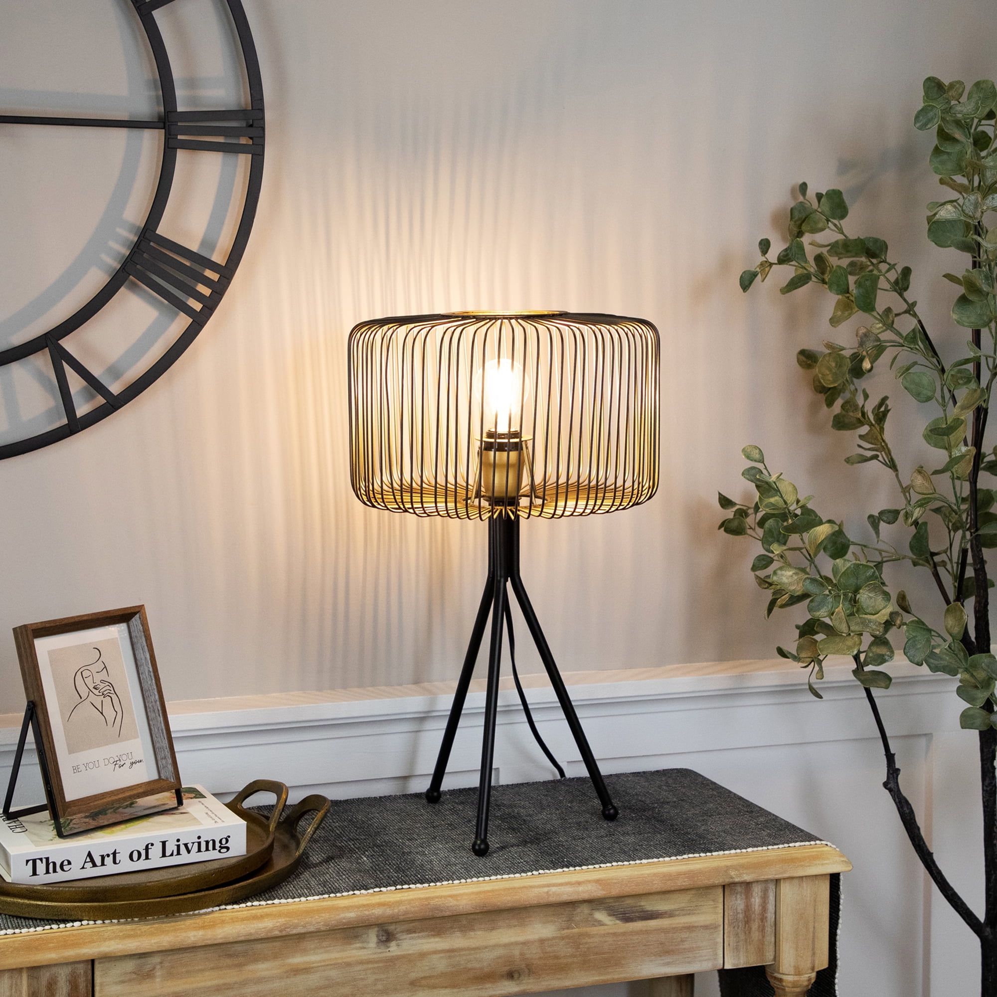Free Shipping! Northlight Iron Table Lamp with Wire Cylinder