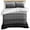 Multicolor, variant on 3 Piece Black Grey Ombre Duvet Cover Set Queen Size,Microfiber Comforter/Quilt Cover with Corner Ties and 2 Pillowcases,Modern Abstract Art Farmhouse Striped All Season Bedding with Zipper Closure
