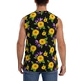 thumbnail image 4 of Haiem Men's Daisies Flowers Print Tank Tops Summer Sleeveless Cut Off Workout T-Shirts Fitness Vest Athletic Undershirts-3X-Large, 4 of 8