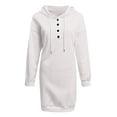 thumbnail image 4 of Herrnalise Women’s Dresses Summer 2024 Autumn And Winter Long Sleeve Dress ForHooded Solid Casual Dress S-2XL, 4 of 5