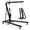 Black without lever, variant on 2-Ton Hydraulic Engine Hoist, Folding Cherry Picker with 4400 Lb Capacity, Hydraulic Shop Crane with Telescoping Boom, 6 Caster Wheels for Automotive Repair, Garage, and Workshop
