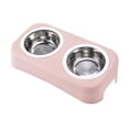 thumbnail image 2 of Pet dog Bowls 2 Acero inoxidable para agua y alimentos para mascotas con alfombrilla de silicona antideslizante antideslizante Alimentador de agua , Colco Comedero para gatos, 2 of 7