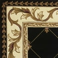 thumbnail image 4 of 3'x5' Black Machine Woven Hand Carved Fleur De Lis Indoor Area Rug, 4 of 4