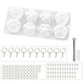 thumbnail image 1 of Keychain Casting Kit DIY 138PCS Animal Paw Keychain Epoxy Kit Jewelry Mold Set, 1 of 10