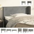 thumbnail image 3 of vidaXL Headboard with Ears Dark Gray 40.6"x6.3"x30.7"/34.6" Velvet, 3 of 36