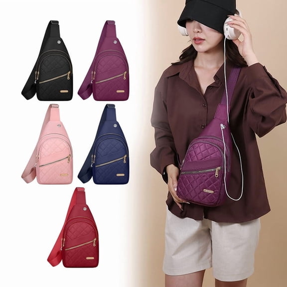 Fwttom Crossbody Bags for Women Men, Sling Backpack Small Sling Bag Multipurpose Crossbody Shoulder Bag Travel Hiking Backpack, Sling Bag for Men