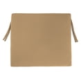 thumbnail image 2 of Jordan Manufacturing Sunbrella 17" x 19" Canvas Cocoa Brown Solid Rectangular Outdoor Chair Pad Seat Cushion with Ties (2 Pack), 2 of 10