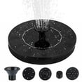 thumbnail image 3 of WIKCOVER 16cm Solar Bird Bath Fountains, Upgrade 1.4W Solar Fountain Pump with 5 Nozzles, Free Standing Floating Solar Powered Water Fountain Pump for Bird Bath, Garden, Pond, Pool, Outdoor, 3 of 8