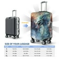 thumbnail image 3 of Cauagu Ink Style Wave Dragon Print Travel Luggage Cover,Travel Dust-proof Suitcase Cover Softside Suitcase Protector for 18-32inch,Not Included Suitcase, 3 of 8