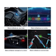 thumbnail image 3 of Mini Luces Moto Y Bicicleta 31 Funciones 4 Piezas Negras, 3 of 4