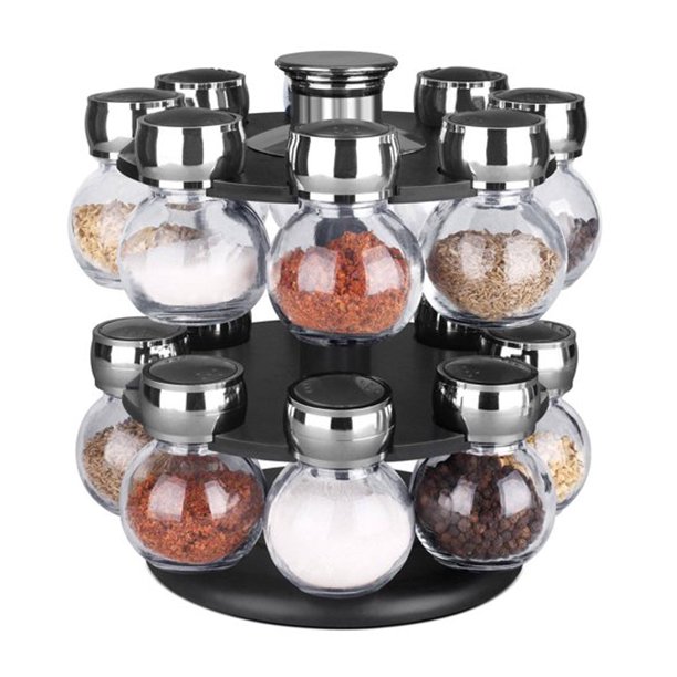 YasTant Spice Organizer Spice Rack, Spinning Countertop Herb, and Spice