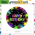 thumbnail image 3 of EVYIENEN 50 Pcs Neon Party Plates,7inch AFN1Let Glow Birthday Party Supplies Disposable Paper Plates,Glow in the Dark Theme Decoration for Birthday Baby Shower Party For Kids Birthday Party, 3 of 3