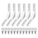 thumbnail image 1 of Uxcell 6Set Soportes de Esquina de 135 Grados, Accesorios de Perfil de Extrusión de Aluminio de la Serie 2020, Conectores de Junta de Soporte de Esquina con Tornillos y Tuercas de Montaje, Plata, 1 of 7