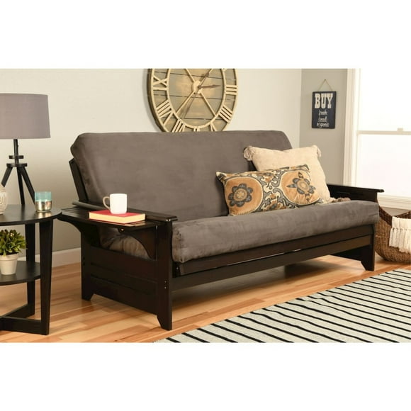 Phoenix Frame Queen-Espresso Finish-Suede Gray Mattress