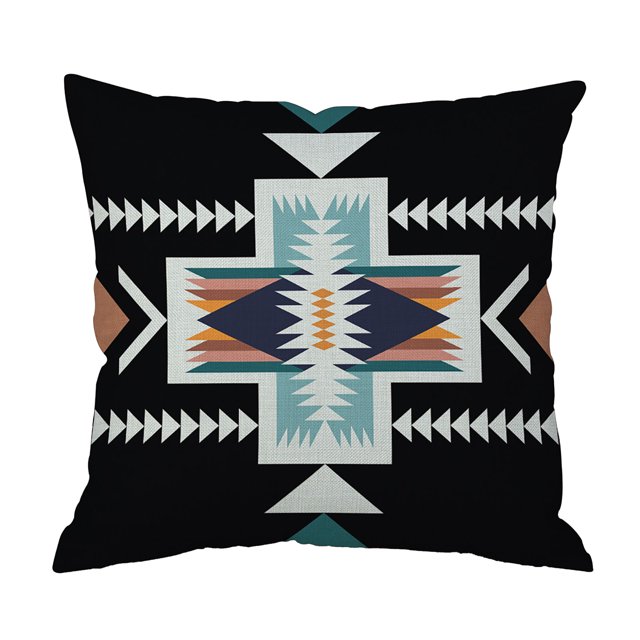 Panxico Taie d'Oreiller en Lin Housse de Coussin Géométrique Simple pour Canapé