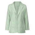 thumbnail image 4 of ShomPort Women's Solid Color Blazer Jacket Casual Long Sleeve Open Front Blazer Business Suit with Pockets, 4 of 5