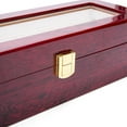 thumbnail image 6 of Watch Box for 6 Watches with Glass Display Top, Elegant Appearance, Jewelry Boxes Storage Boxes Display Boxes, Brown Color, 6 of 7