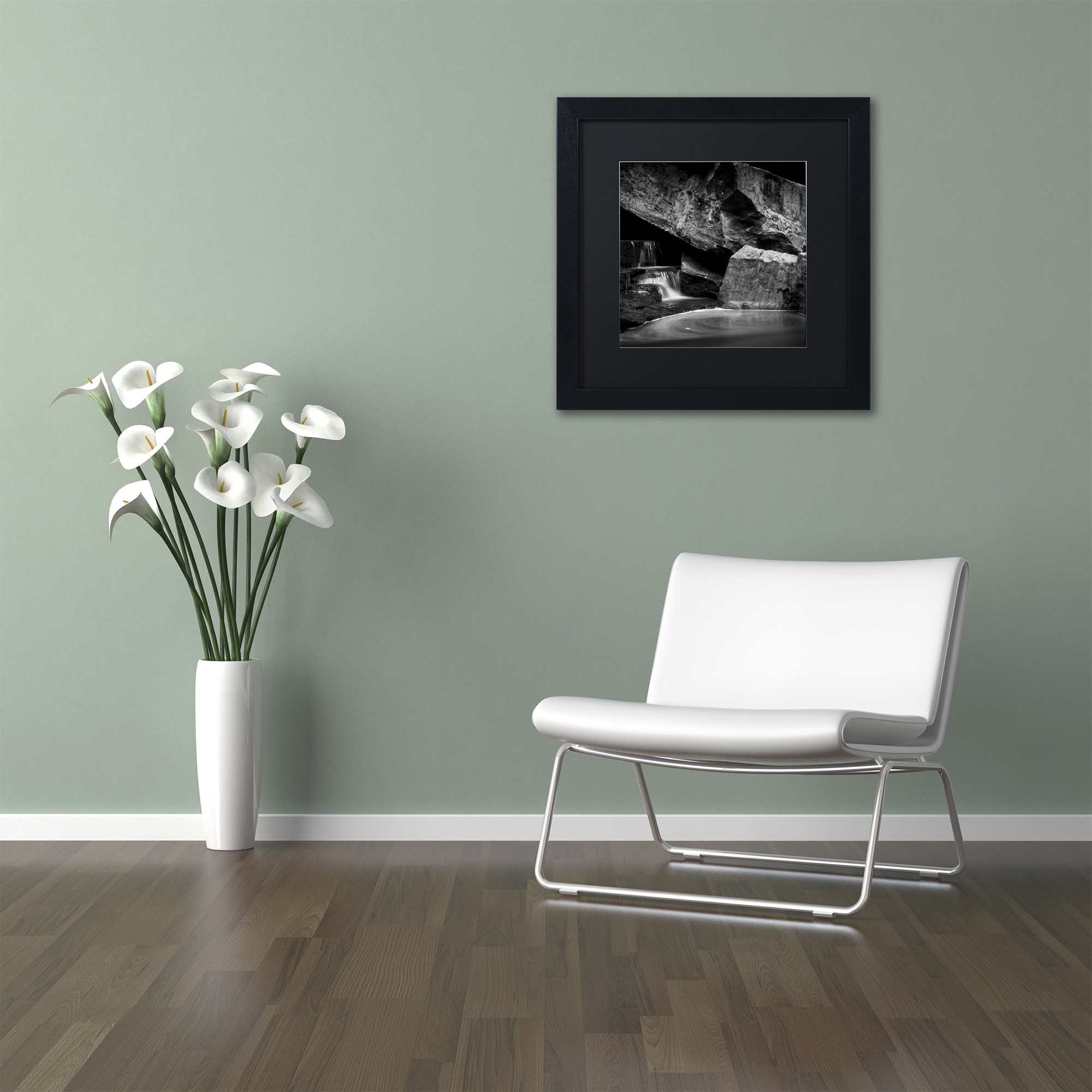 Trademark Fine Art "Whirlpool" Canvas Art by Dave MacVicar, Black Matte, Black Frame