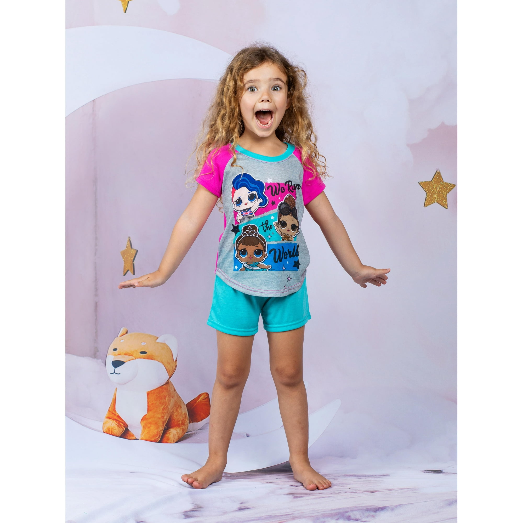 L.O.L. Surprise L.O.L. Surprise Girls Pajama Fun Top Pants Short 3 Pc Sleepwear