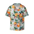 thumbnail image 4 of Custom Men's Hawaiian Shirts Face Citrus Orange Floral =31 Personalized Men Pet Baby Photo Picture Vintage Cuba Beach Sleeve Summer Bowling Short Vacation Holiday, 4 of 8