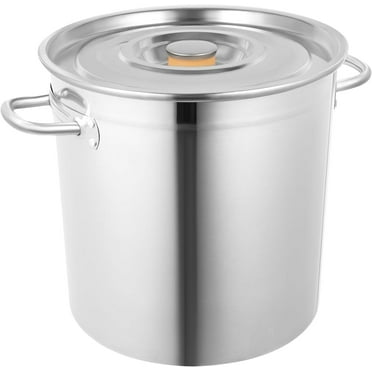 30 Quart 35L Commercial Grade Stockpot 201 Stainless Steel Stockpot Heavy-Duty Canning Pot Soup Pot Induction Pot with Lid and Riveted Handles for Soup Seafood Stock Canning Silver