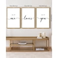 thumbnail image 3 of SHENIFY All of Me Loves All of You Above Bed Wall Decor 16x24in3pcs Natural Framed for Farmhouse Bedroom Wall Art Hanging Decoration, 3 of 6