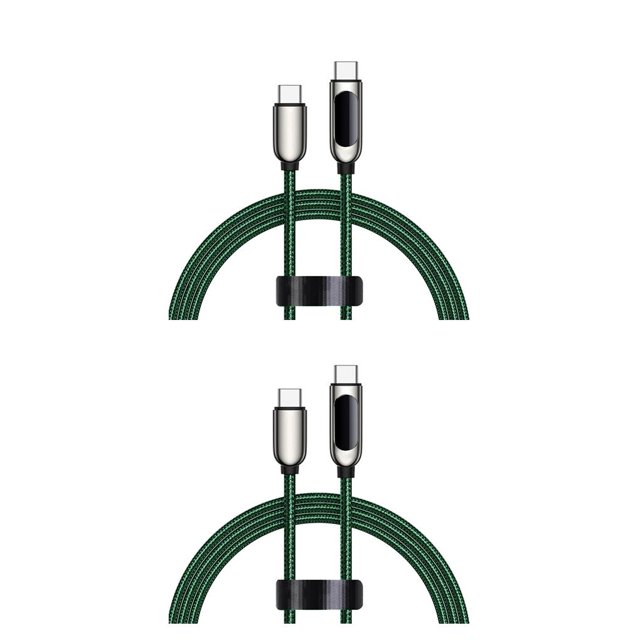 sweethay Cable de datos de aleación 5A Anti-óxido 1.2m 480Mbps Teléfonos móviles Transmisión rápida Cable de reemplazo de carga rápida Verde 60W Type1 NO1