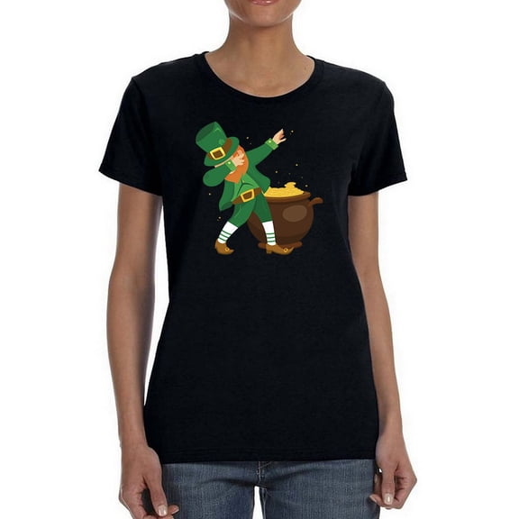 Leprechaun Dab Women T-Shirt, Female XX-Large