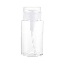 Push Down Pumping Dispenser Refillable Pump Bottle For Makeup Remover Nail Polish Remover Make Up Water And Toner (Clear )
