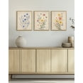 thumbnail image 5 of SHENIFY Vintage Wildflower Bouquet Wall Art Color Botanical Flower Decor Artwork Prints Rustic Living Room Office 11x14in3pcs Natural Framed, 5 of 7