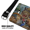 thumbnail image 3 of Dinosaur Jurassic Selfie T-Rex Triceratops Brontosaurus Pterodactyl Parasaurolophus Rectangle Leather Luggage Card Suitcase Carry-On ID Tag, 3 of 8