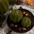 thumbnail image 6 of Flocked Artificial Pumpkins Fall Decorations, Fake Pumpkin for Autumn Harvest Halloween Thanksgiving Faux Pumpkins Home Table Decor 8 Pcs, 6 of 6