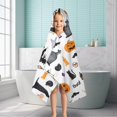 thumbnail image 6 of Halloween Pattern Hooded Bath Towel，50"x30" for Ages 3 To 12 Kids, Quick Dry Lightweight Soft Microfiber Hood Beach Towel Cover Up for Kids, 6 of 7