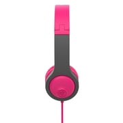 JLab JBuddies Folding Gen 2 Kids Memory Foam Wired Headphones, Pink/Gray