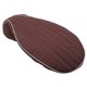 thumbnail image 3 of Funda de asiento de motocicleta de cuero de repuesto cómoda para Vespa 125 150 Sprint Fast Ts Super Vbb Vba Vnb GTR Gl Gt marrón blanco, 3 of 8