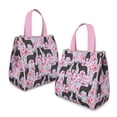 thumbnail image 2 of French Bulldog and Flower Insulated Lunch Bag for Women & Adults,Large Portable Soft Cooler Lunch Bag,Thermal Food Storage Tote with Pearl Cotton,8.66L,8.75x5.75x9.5 Inch, 2 of 6