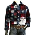 thumbnail image 5 of Atogsazn Men's Christmas Shirt Casual Button Down Long Sleeve Shirts Lightweight Basic Tuniv Tops Outerwear Black S Fashion, 5 of 5
