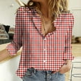 thumbnail image 6 of Women's Blouses & Button-Down Shirts! Comdrip Womens Long Sleeve Button Down Shirts Casual Blouse Tops Spring Fashion 2025 Womens Button Down Blouse Red 6XL, 6 of 8