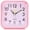 Pink, variant on Small Analog Alarm Clock Battery Operated,Travel Silent with No Ticking Analog Quartz Snooze,Light