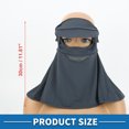 thumbnail image 4 of Ofertas Únicas Cubierta de Cuello de Diseño de Visera de Máscara Facial Completa de 11.81" Protección Solar UV Azul, 4 of 6