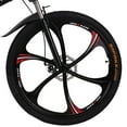 thumbnail image 3 of 26" Folding Mountain Bike, 21 Speed Full Suspension High-Carbon Steel Dual Disc Brake Non- Mountain Bicycle, 3 of 7